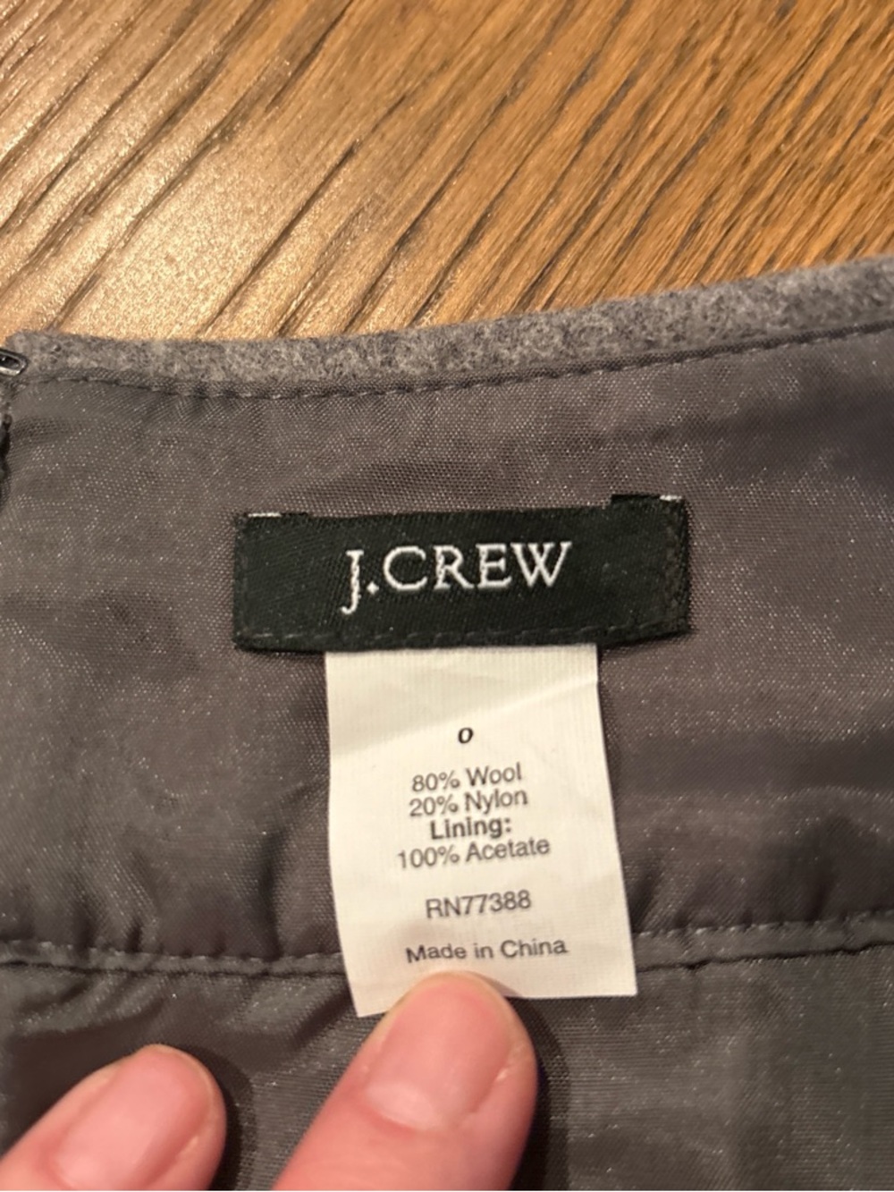J. Crew Gray Wool-Blend Mini Skirt Y2K - Picture 3 of 3